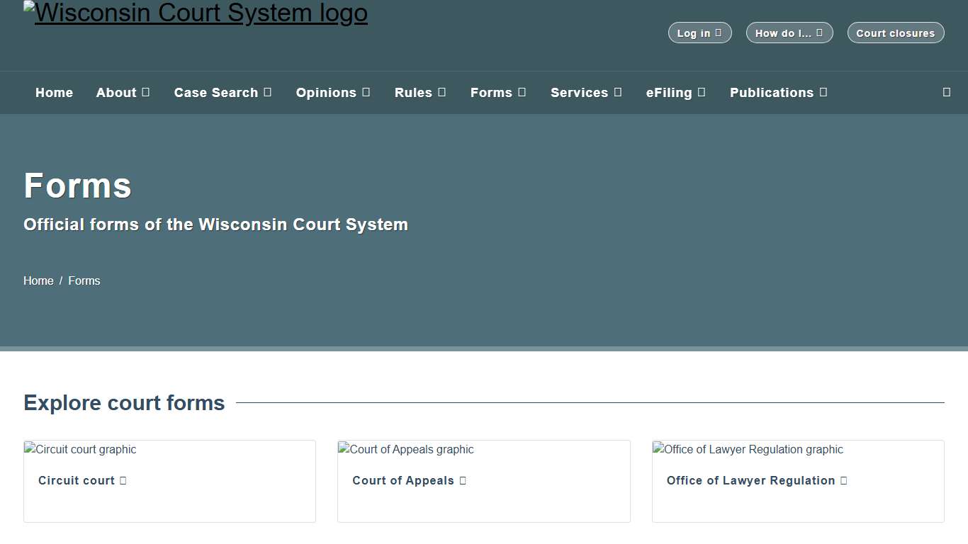 Wisconsin Court System - Forms