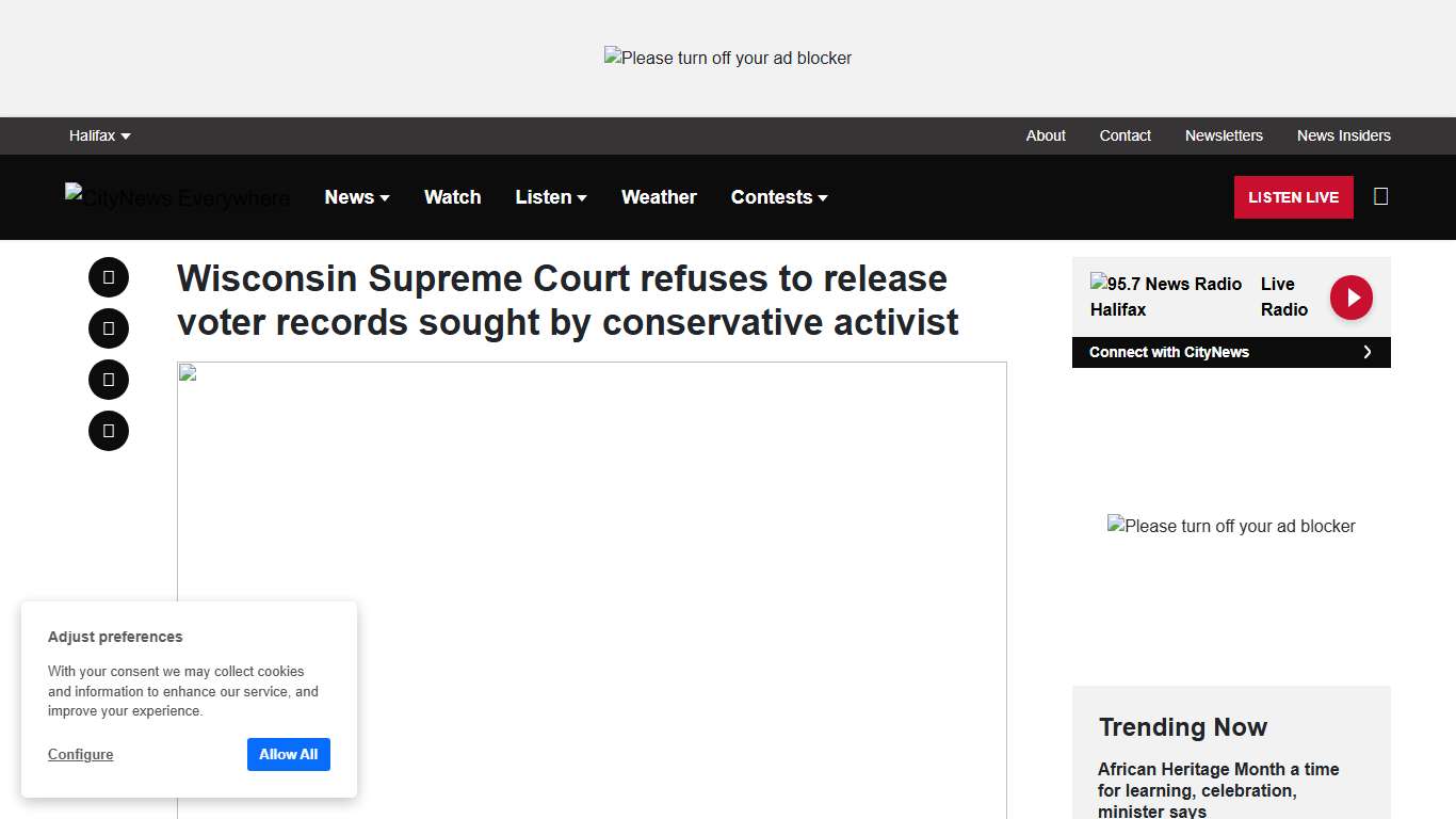 Wisconsin Supreme Court refuses to release voter records sought by conservative activist